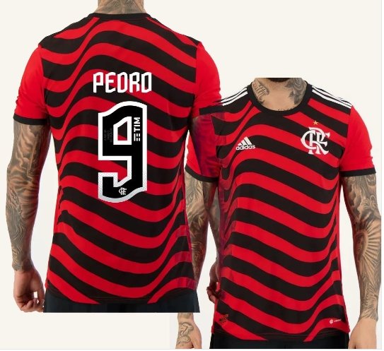 PEDRO #9 Flamengo 2022 2023 3rd Third Men Football Soccer Shirt Jersey 22-23