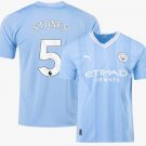 STONES #5 Manchester City 2023 2024 Home Men Football Soccer Shirt Jersey 23-24