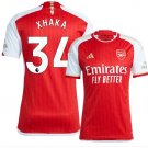 XHAKA #34 Arsenal 2023 2024 Home Men Football Soccer Shirt Jersey 23-24