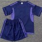 Argentina Kids World Cup Away Shirt Jersey Kit 22-23 Youth Soccer Football 2022-2023