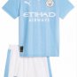 GREALISH #10 Manchester City Kids Home Shirt Jersey Kit 23-24 Youth Soccer Football 2023-2024