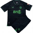 Kids Aston Villa Black Goalkeeper Shirt Jersey Kit 23-24 Youth Soccer Football 2023-2024