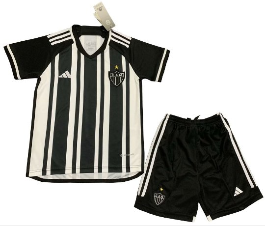 Kids Clube Atletico Mineiro Home Shirt Jersey Kit 23-24 Youth Soccer Football 2023-2024