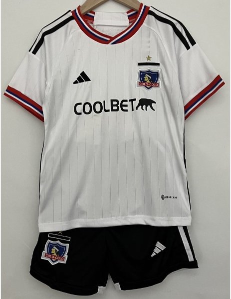 Kids Colo Colo Home Shirt Jersey Kit 23-24 Youth Soccer Football 2023-2024