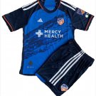 Kids FC Cincinnati Home Shirt Jersey Kit 23-24 Youth Soccer Football 2023-2024