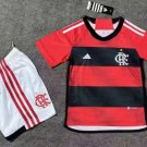 Kids Flamengo Home Shirt Jersey Kit 23-24 Youth Soccer Football 2023-2024