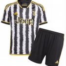 Kids Juventus FC Home Shirt Jersey Kit 23-24 Youth Soccer Football 2023-2024