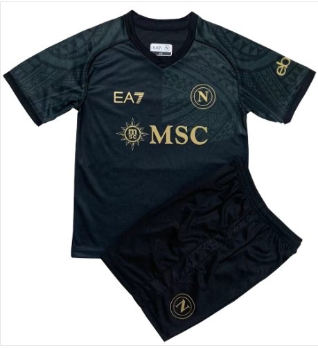 Kids Napoli 3rd Third Shirt Jersey Kit 23-24 Youth Soccer Football 2023-2024