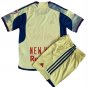 Kids New York Red Bulls Home Shirt Jersey Kit 23-24 Youth Soccer Football 2023-2024