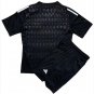 Kids Real Madrid Black Goalkeeper Shirt Jersey Kit 23-24 Youth Soccer Football 2023-2024