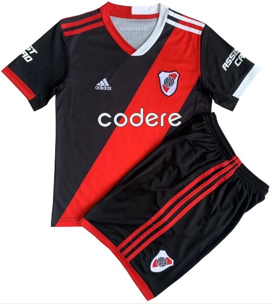 Kids River Plate 3rd Third Shirt Jersey Kit 23-24 Youth Soccer Football 2023-2024