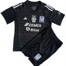 Kids Tigres UANL Black Goalkeeper Shirt Jersey Kit 23-24 Youth Soccer Football 2023-2024