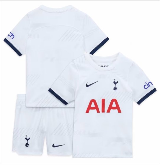 Kids Tottenham Hotspur Home Shirt Jersey Kit 23-24 Youth Soccer Football 2023-2024