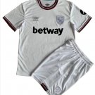Kids West Ham United Away Shirt Jersey Kit 23-24 Youth Soccer Football 2023-2024