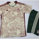 Mexico Kids World Cup Away Shirt Jersey Kit 22-23 Youth Soccer Football 2022-2023