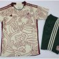 Mexico Kids World Cup Away Shirt Jersey Kit 22-23 Youth Soccer Football 2022-2023