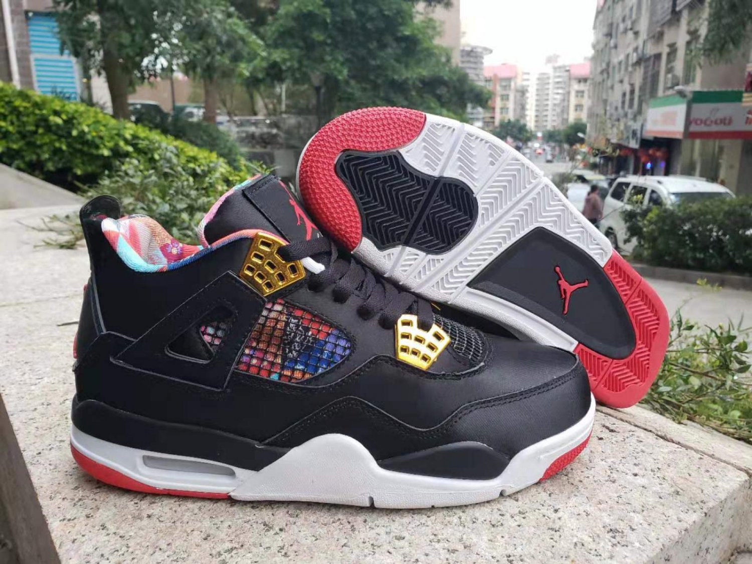 Air Jordan 4 OG &acirc;��CNY&acirc;�� Black Red-White