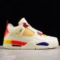 J BALVIN AIR JORDAN 4 RETRO GREYORANGEYELLOWWHITE