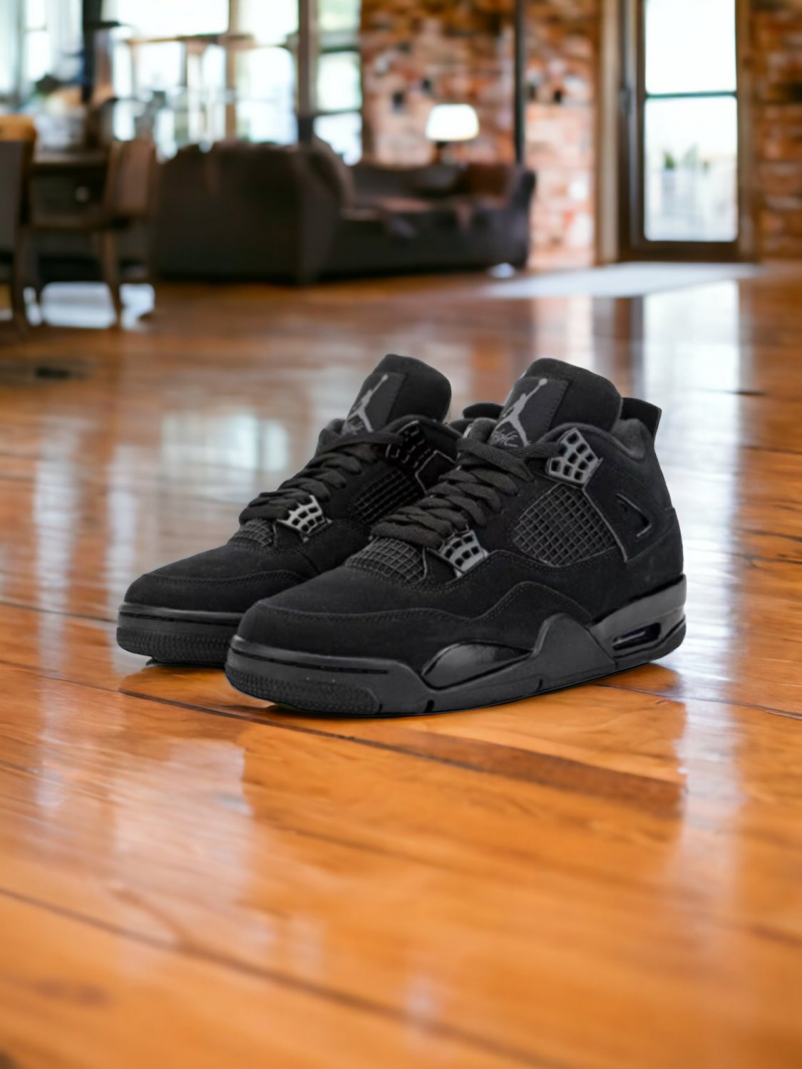 Jordan 4 retro black cat  black-light graphite