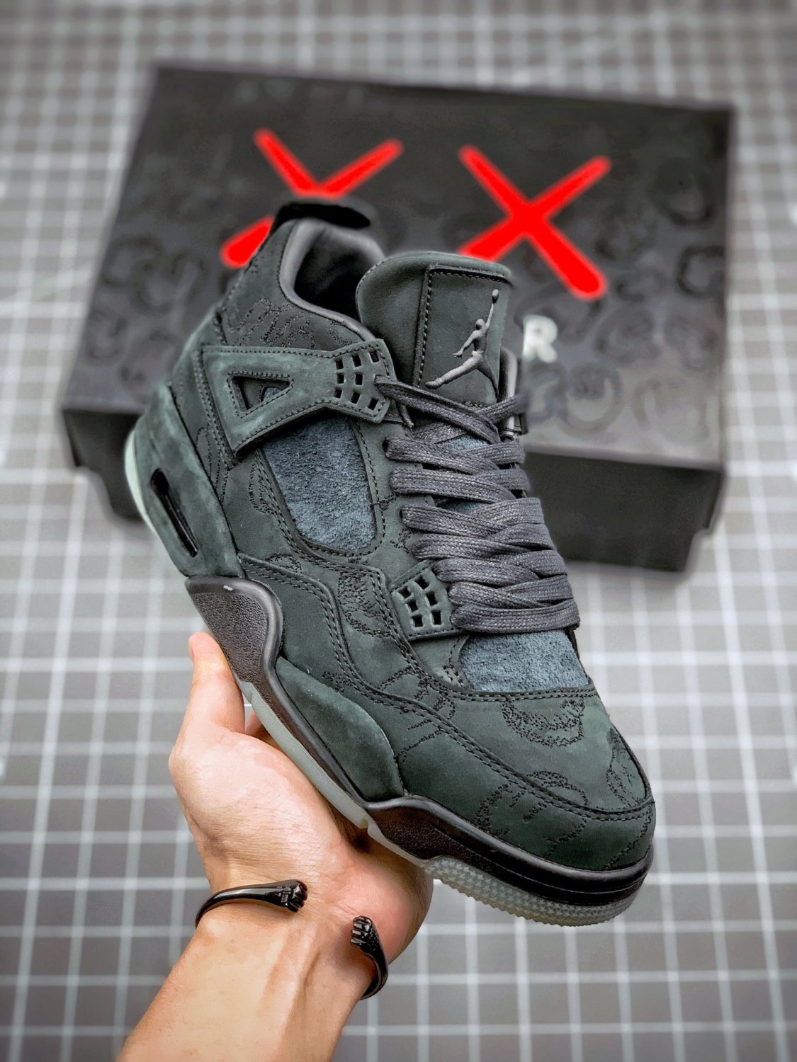 Jordan 4 Retro Kaws Black