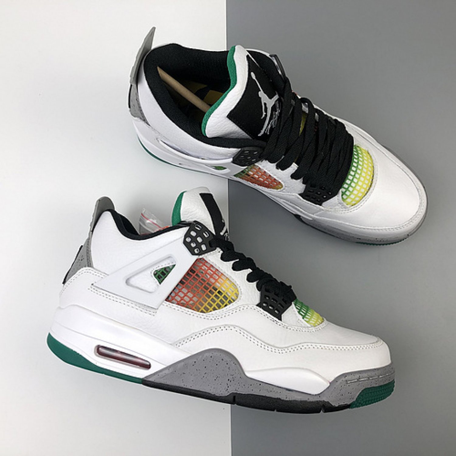 Jordan 4 Retro Lucid Green Rasta (Women's)