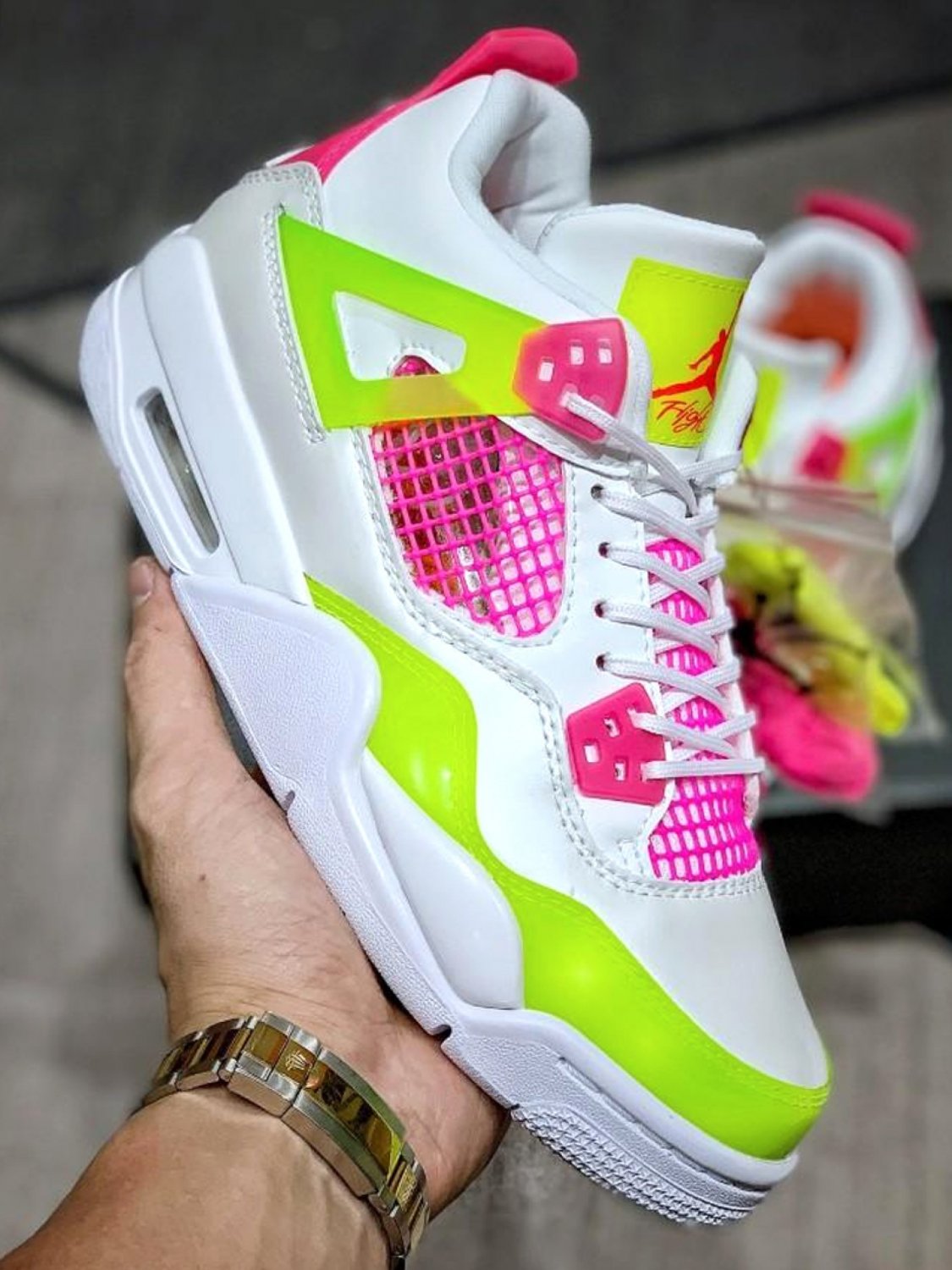 Jordan 4 Retro White Lemon Pink