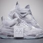 Kaws X Nike Air Jordan 4 Grey Suede Sneaker