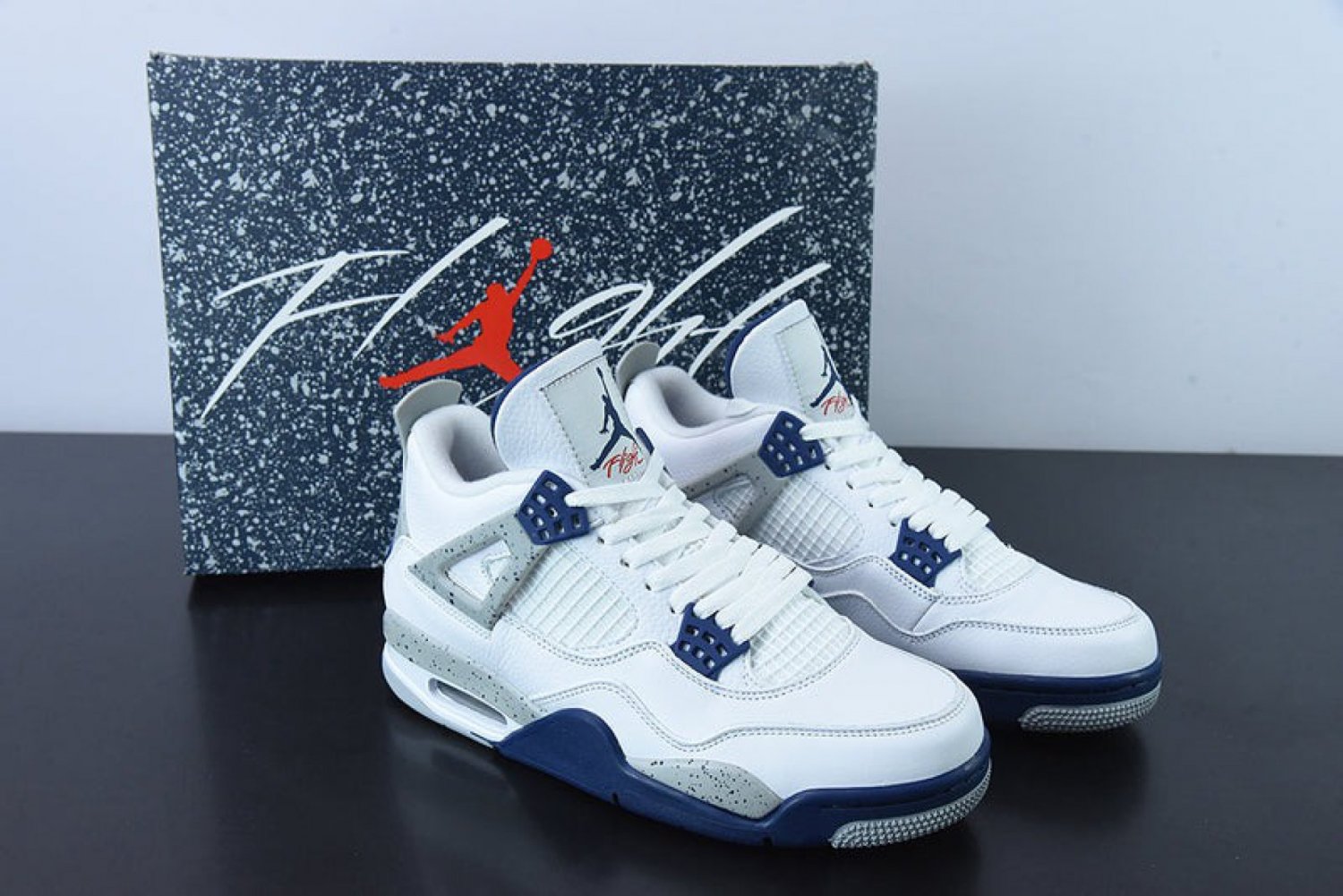 Nike Air  Jordan 4 Retro White Midnight Navy