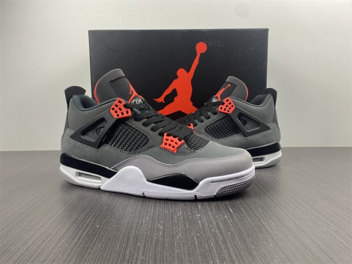 Nike Air Jordan 4  infrared Dark Grey infrared 23 black cement Gray