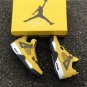Nike Air Jordan 4 &acirc;��Lightning 2021&acirc;�� Tour YellowDark Blue-Grey-White
