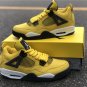 Nike Air Jordan 4 &acirc;��Lightning 2021&acirc;�� Tour YellowDark Blue-Grey-White