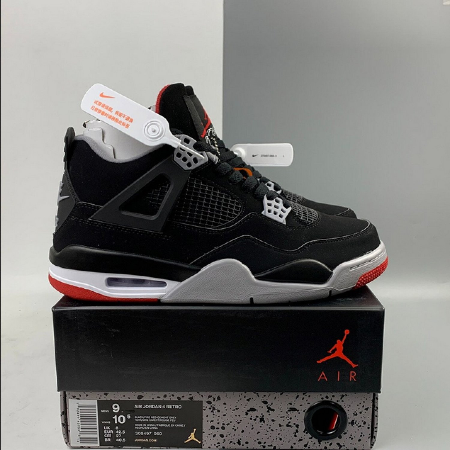 Nike Air Jordan 4 Bred Black Red Sneaker
