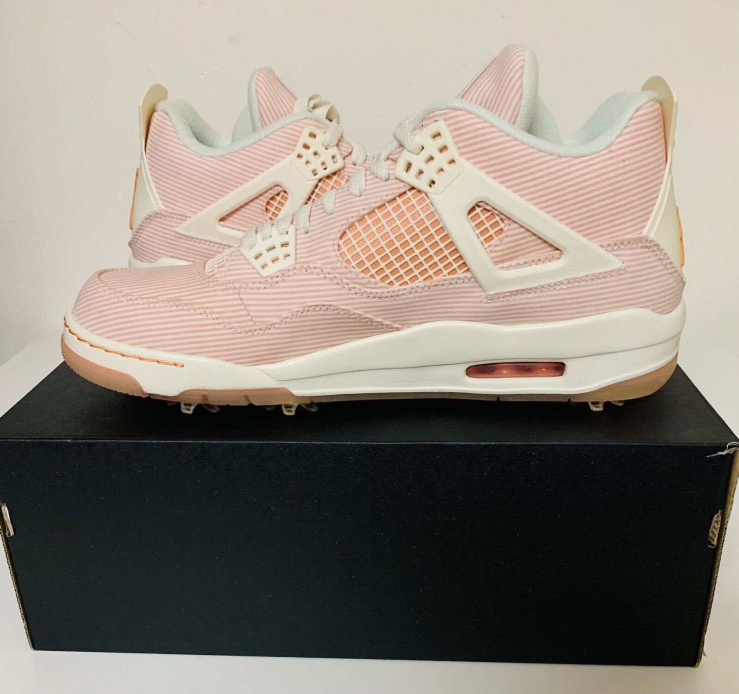 Nike Air Jordan 4 Golf NRG Seersucker Sail Apricot_1