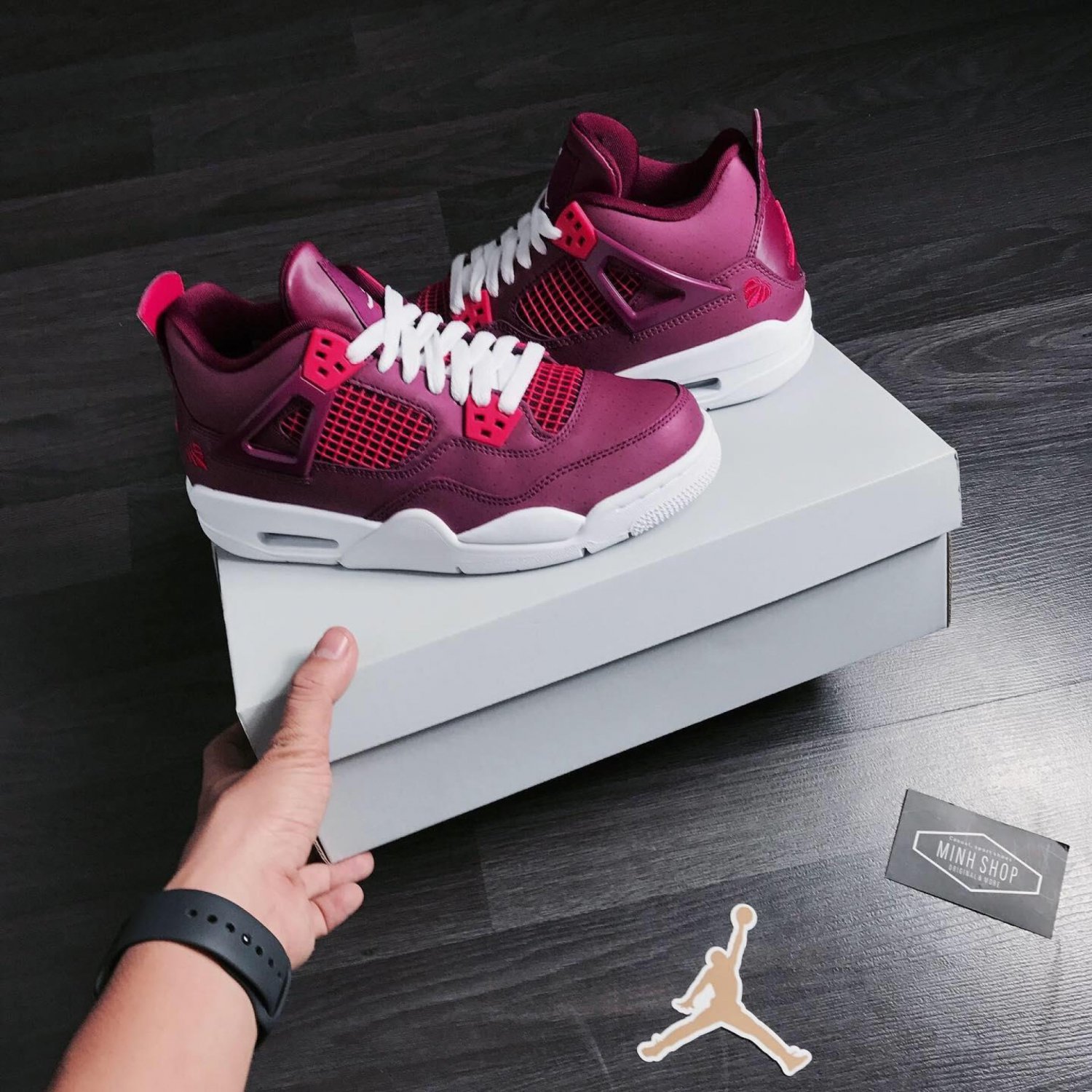 NIKE Air Jordan 4 GS Valetine's Day True Berry