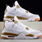 Nike Air Jordan 4 League White Earth Yellow Unisex Sneaker