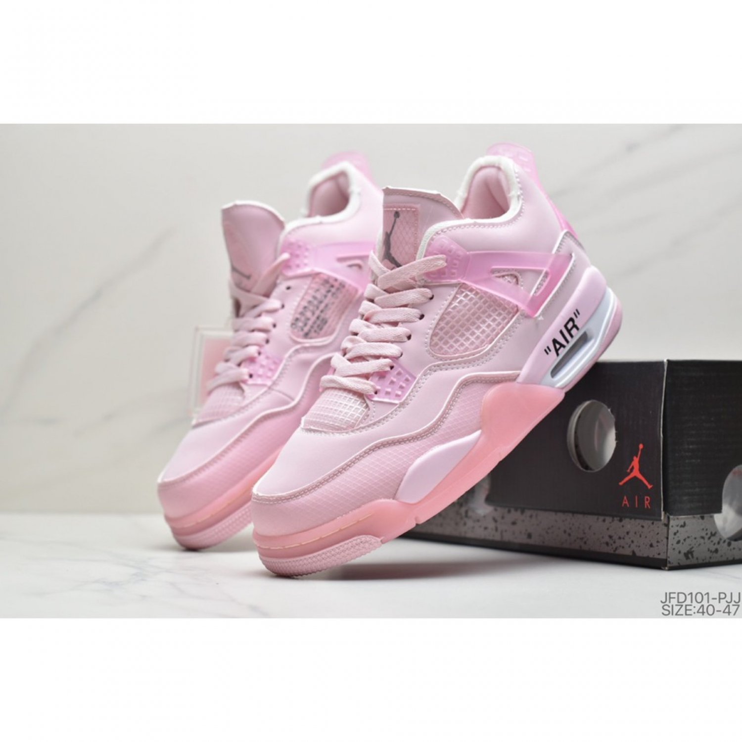 Nike Air Jordan 4 Off White Pink Sail