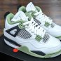 NIKE Air Jordan 4 Retro ' SEAFOAM ' Oil Green Dark Ash Grey