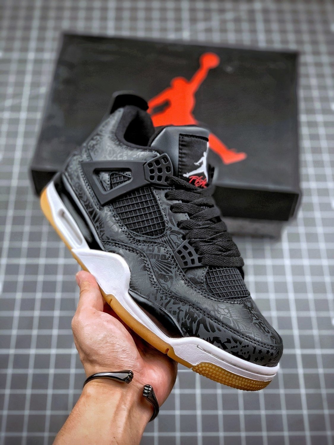 Nike Air Jordan 4 Retro Laser Black Gum
