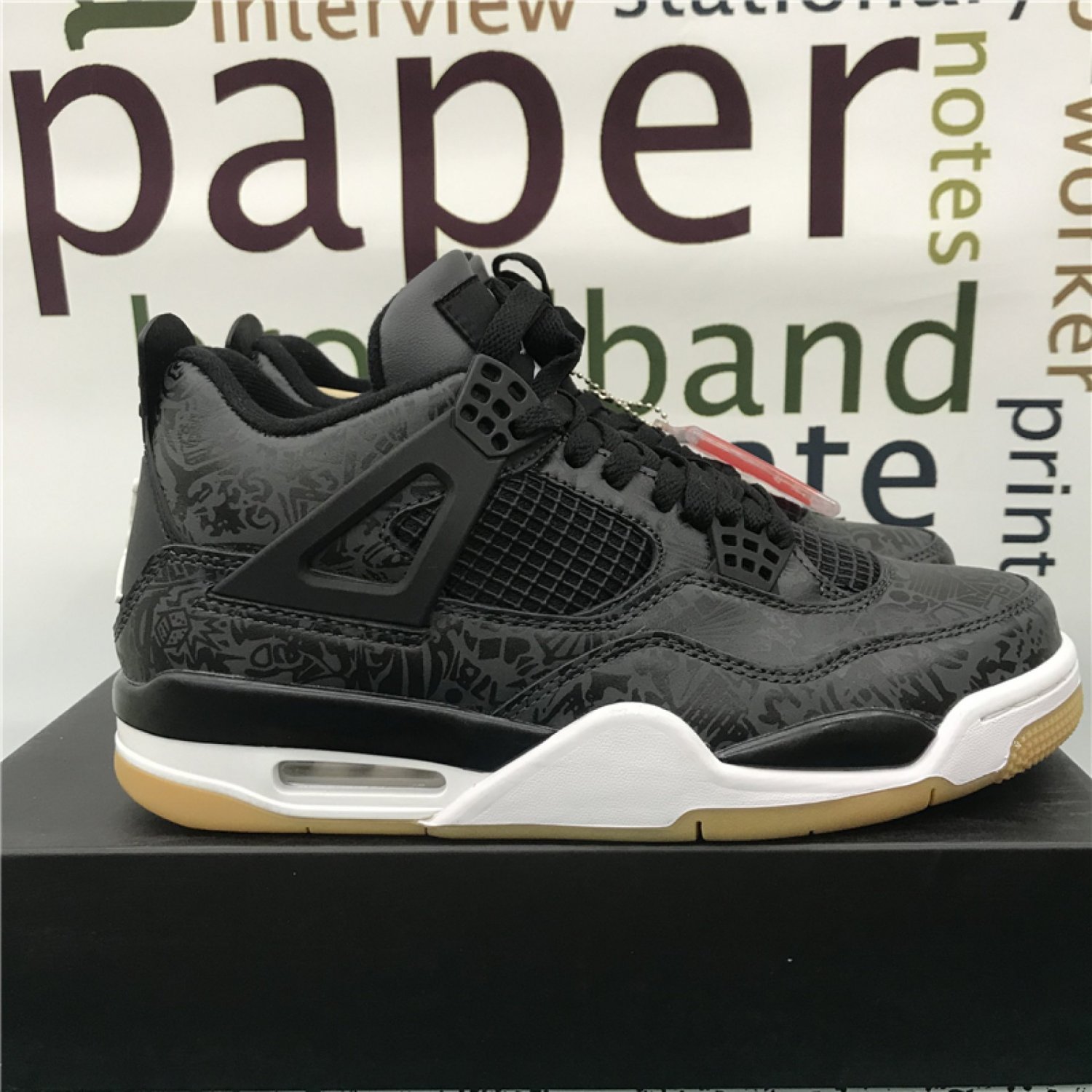 Nike Air Jordan 4 Retro Laser Black Gum (GS) CI2970-001