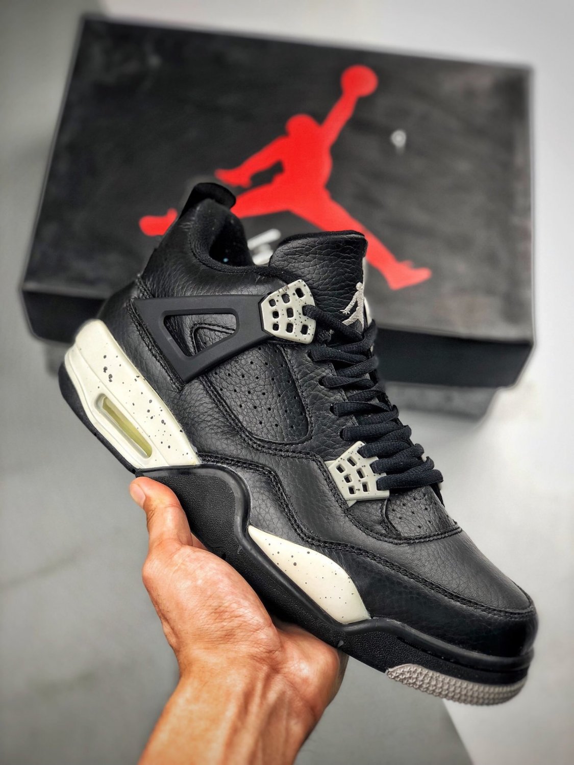 nike air jordan 4 retro ls oreo black_1