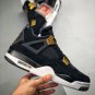 NIKE Air Jordan 4 Retro Royalty Black Metallic Gold