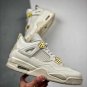 Nike Air Jordan 4 Sail - (Metallic GoldBlack)