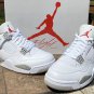 Nike Air Jordan 4 White Oreo White  tech Grey Sneaker