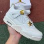 Nike Air Jordan 4 with Metallic Gold