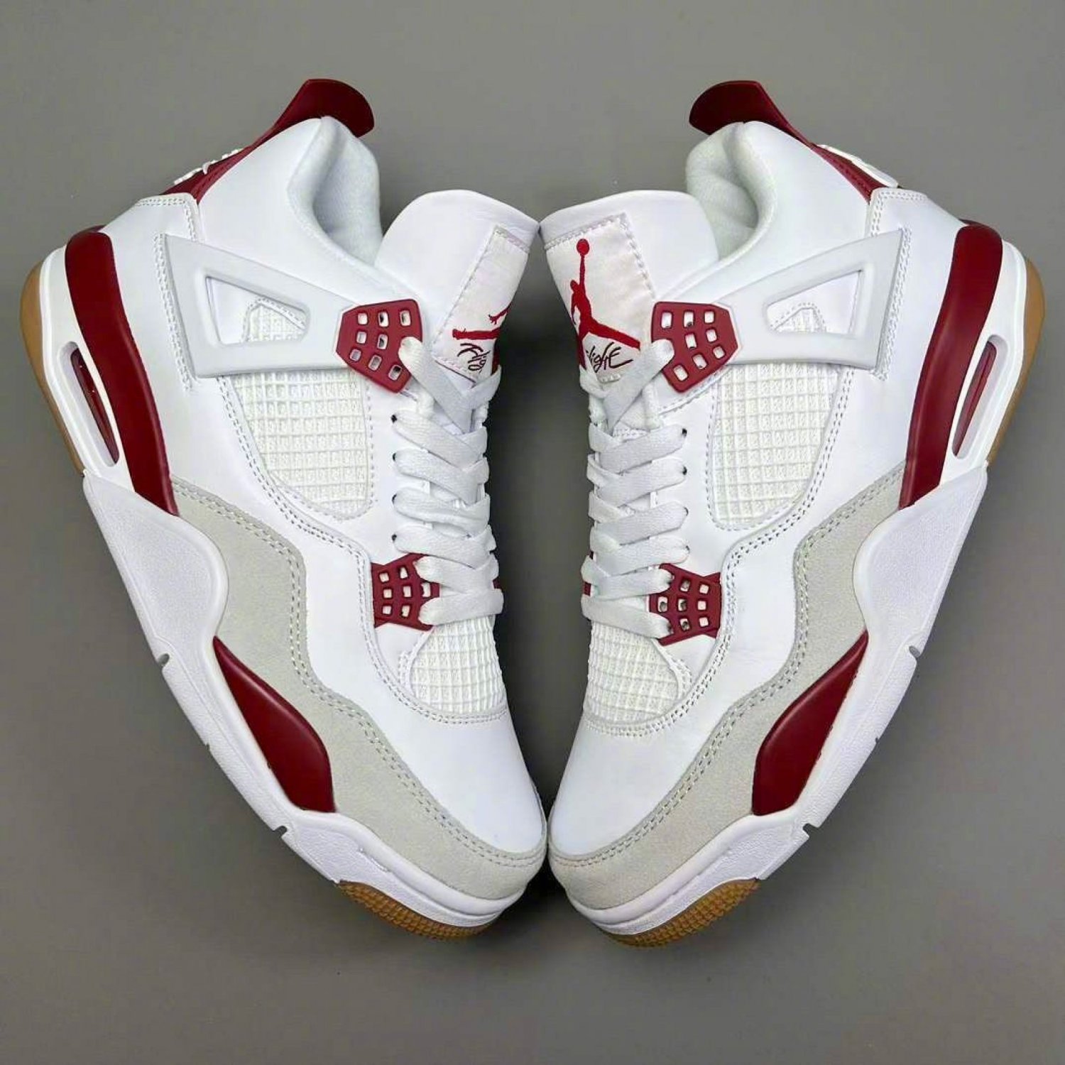 SB x Jordan 4 White  Maroon