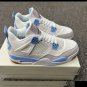Sb X Nike Air Jordan 4 White Light Blue Sneaker