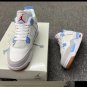 Sb X Nike Air Jordan 4 White Light Blue Sneaker