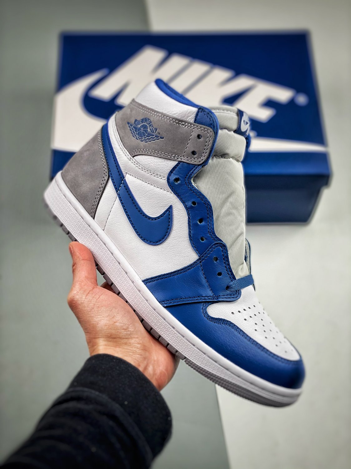 jordan 1 high og true bluewhite-cement grey dz5485-410