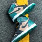 jordan 1 high premium bio beigeblack-mystic green on