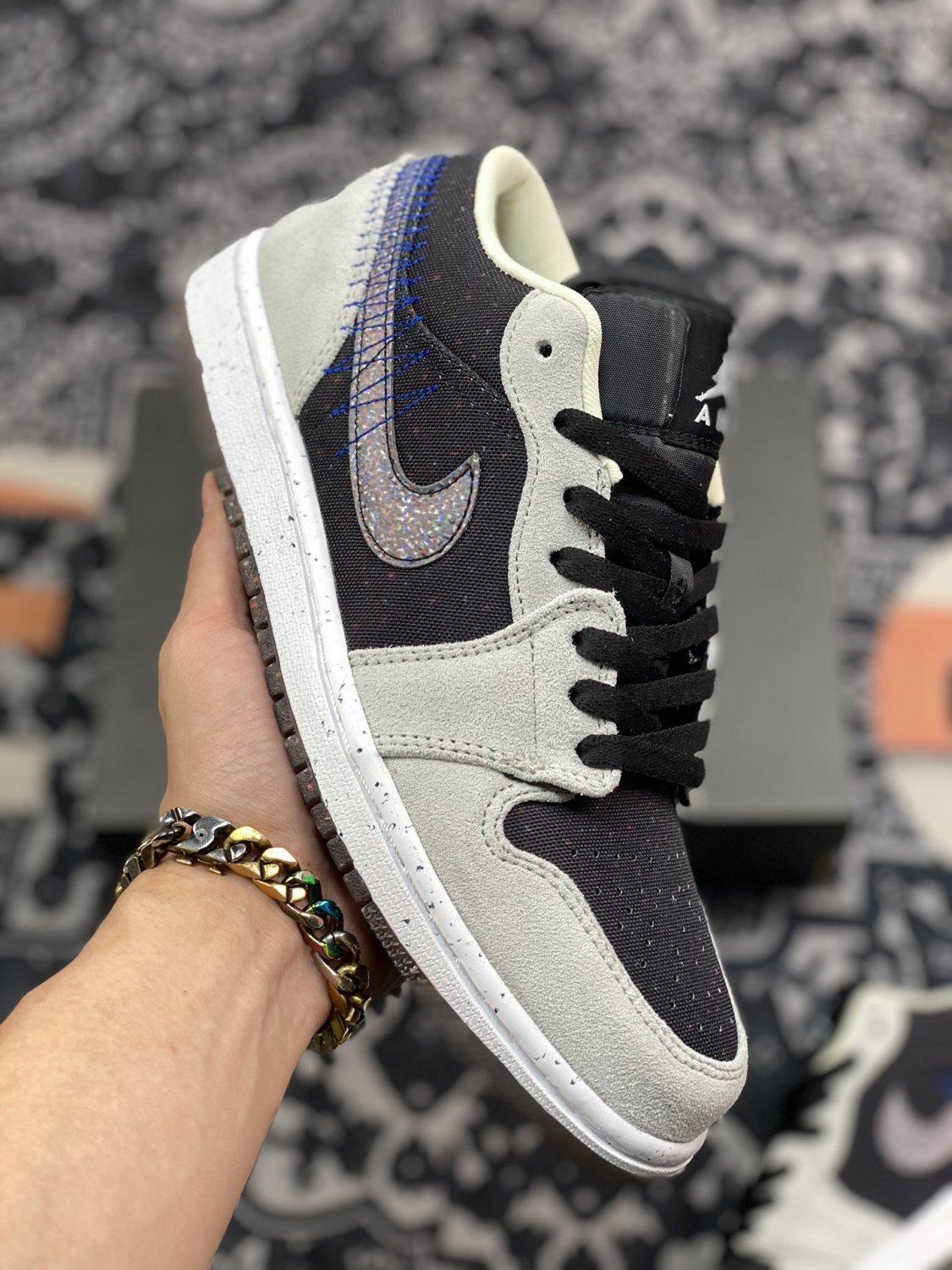 jordan 1 low &acirc;��crater 2021&acirc;�� grey black